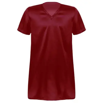 Image de Chemise de Nuit Satinée Col V - Élégance et Confort
