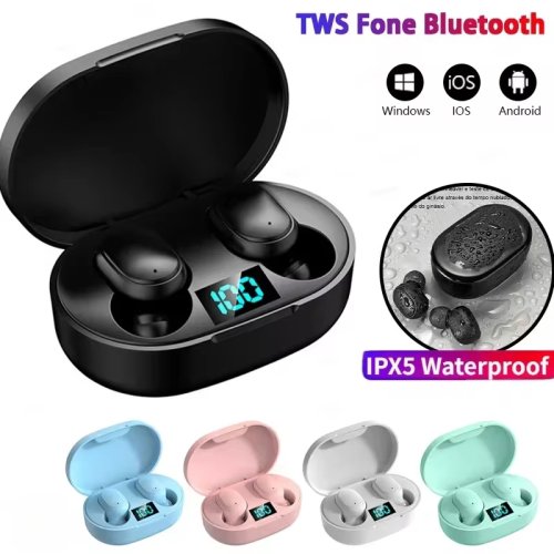 Auriculares Inalámbricos Bluetooth E6S TWS con Cancelación de Ruido Activa y Micrófono Integrado para Teléfonos Inteligentes