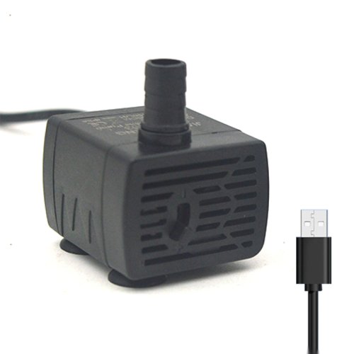 Image of Ultra Quiet USB Submersible Water Pump for Aquariums, Fish Tanks, and Pet Fountains – Adjustable Flow Rate, Energy Efficient 5V 5W Circulation System