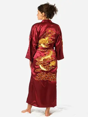 Image de Kimono Homme Luxe Bleu Marine Soie