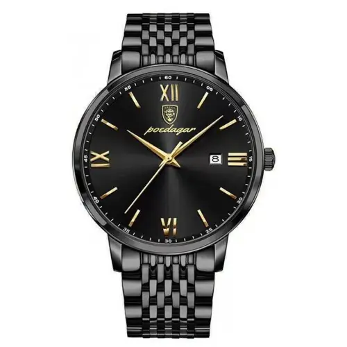 Image de Montre Homme Luxe Acier Inoxydable - Étanche & Lumineuse