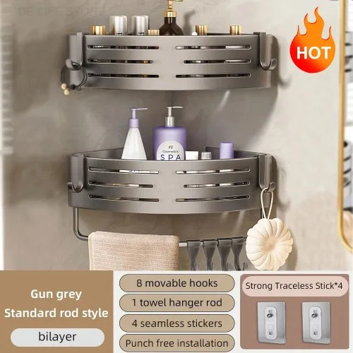 2pcs grau mit Stange