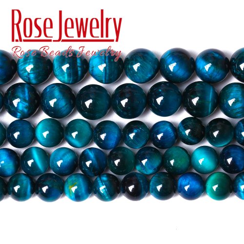 Immagine di Perline in Pietra Naturale Occhio di Tigre Blu Agata, Qualità AAAAA, Sfere Rotonde da 4 a 14 mm – Perfette per Creare Gioielli Artigianali