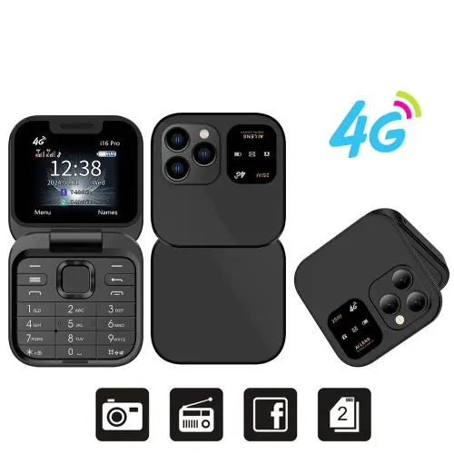 Image de Servo I16 Pro - Mini Téléphone Portable Pliable 4G LTE