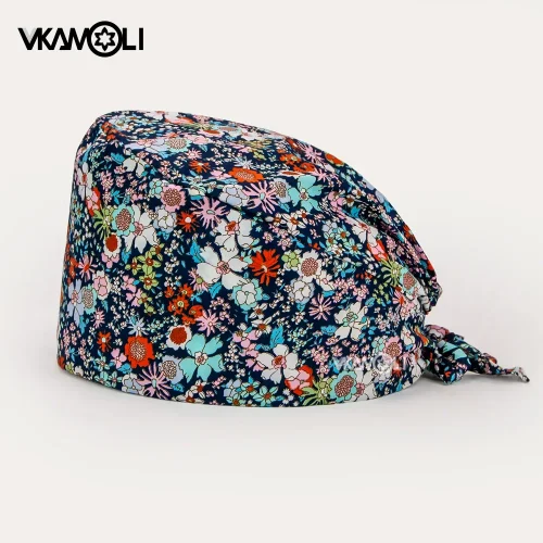 Immagine di Prezzi all'ingrosso donne e uomini stampa cotone salone di bellezza laboratorio lavoro cappello scru...