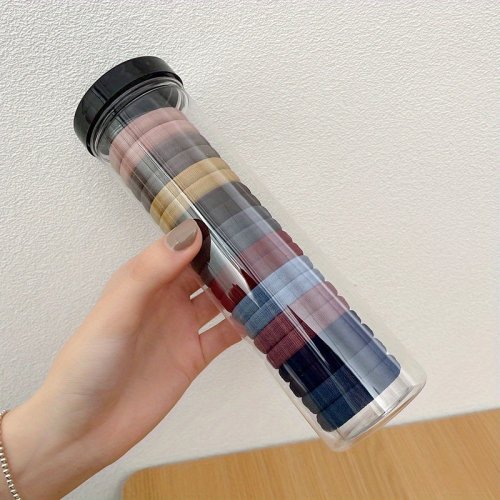 Afbeelding van 20 stuks hoge elastische haarknoopjes Franse stijl, versterkte haarbanden voor vrouwen en meisjes – eenvoudige, comfortabele hoofdbanden in basisdesign