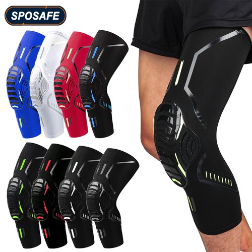 Immagine di 1 paio di ginocchiere sportive antiurto, tutore per gomito, braccio, gamba, maniche di compressione, basket all'aperto, calcio, bicicletta