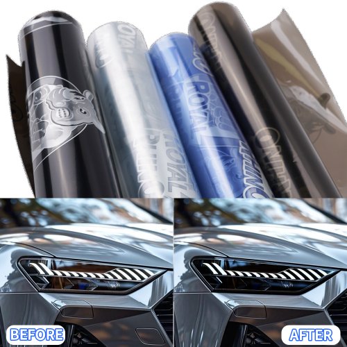 Immagine di Adesivi per Fari Auto Nero Fumo - Protezione Impermeabile