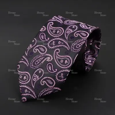 Image de Cravate Homme Paisley Luxe 6cm - Rouge, Bleu, Vert, Violet