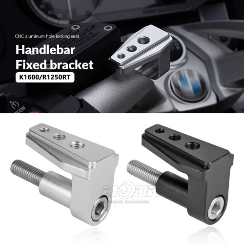 Imagen de Soporte de Manillar con Varilla de Extensión para Navegación y Teléfono Móvil Compatible con BMW R1200RT LC, R1250RT, K1600GT y K1600GTL - Accesorio de Montaje Seguro y Ajustable