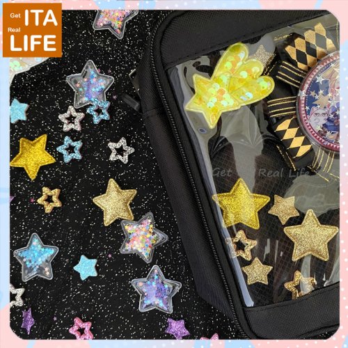 Imagen de Bolsa ITA con Estrellas Brillantes Rosa Kawaii