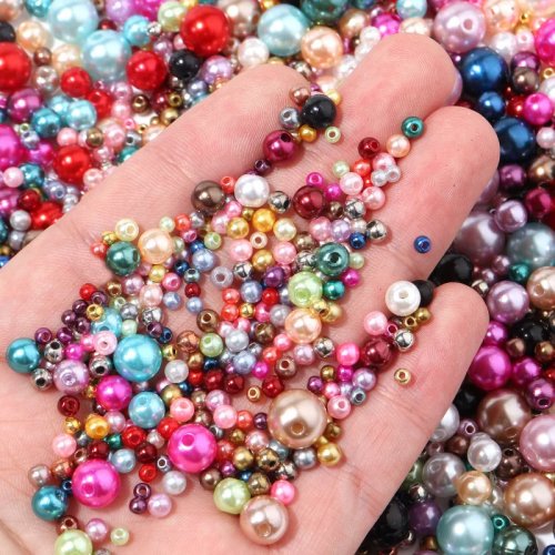 Afbeelding van 144 stuks natuurlijke houten parelkralen in meerdere maten (3-8 mm), ideaal voor het maken van sieraden en DIY accessoires – perfect voor creatieve projecten