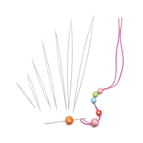 Afbeelding van 1/5pcs Centrale Opening Gebogen Kralen Naalden voor Armband DIY Sieraden Maken Kralen Naalden Big Hole Threading Pins handgemaakte