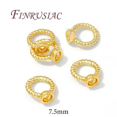 Image de Connecteurs de Perles 4mm Plaqué Or 18K - Finition Élégante pour Bijoux DIY