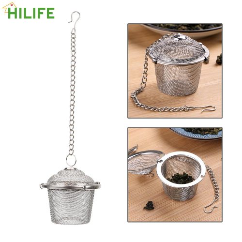 Afbeelding van Thee Kruidenzeef Kruiden Bal Mesh Kruiden Bal Rvs Waterkoker Vergrendeling Thee Filter Herbruikbare Diameter 4.5 cm