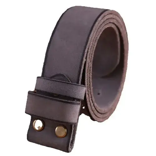 Image de Ceinture Homme Cuir Luxe Sans Boucle - Marron Chameau