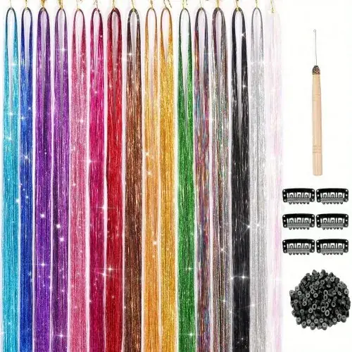 Image de Kit de Guirlandes de Cheveux Synthétiques 12 Pièces
