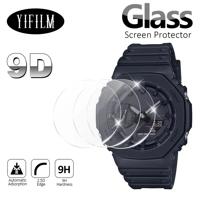 Image de Protection écran verre trempé 9H pour Casio GA-2100, GA-2000 et modèles similaires