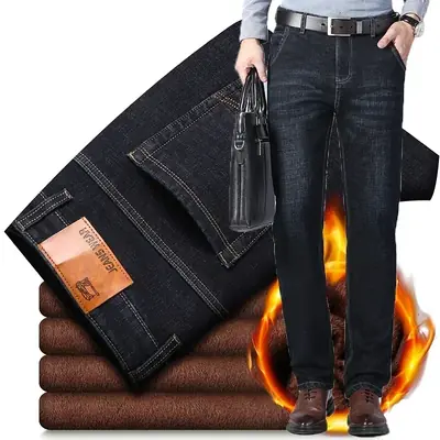 Image de Jeans Hiver Homme Chauffant - Denim Épais & Stretch