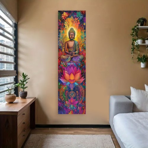 Image de Tapisserie Murale Bouddha & Lotus - Décoration Zen