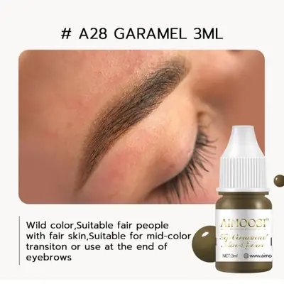 Image de Pigment microblading professionnel 3 ml – encre sourcils nano, bruns cendrés à neutres