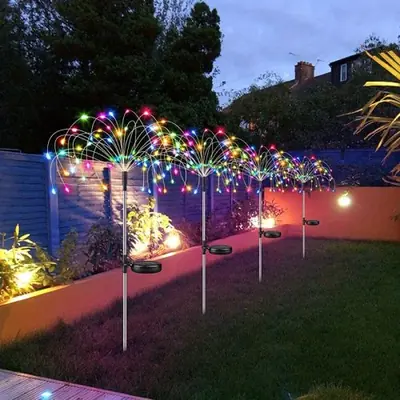 Image de Guirlande Lumineuse Solaire Feu d'Artifice - Déco Extérieure