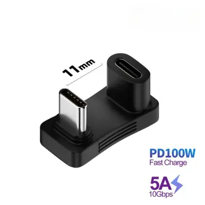 Image de Adaptateur USB-C 180° - Charge & Données Rapides 10Gbps
