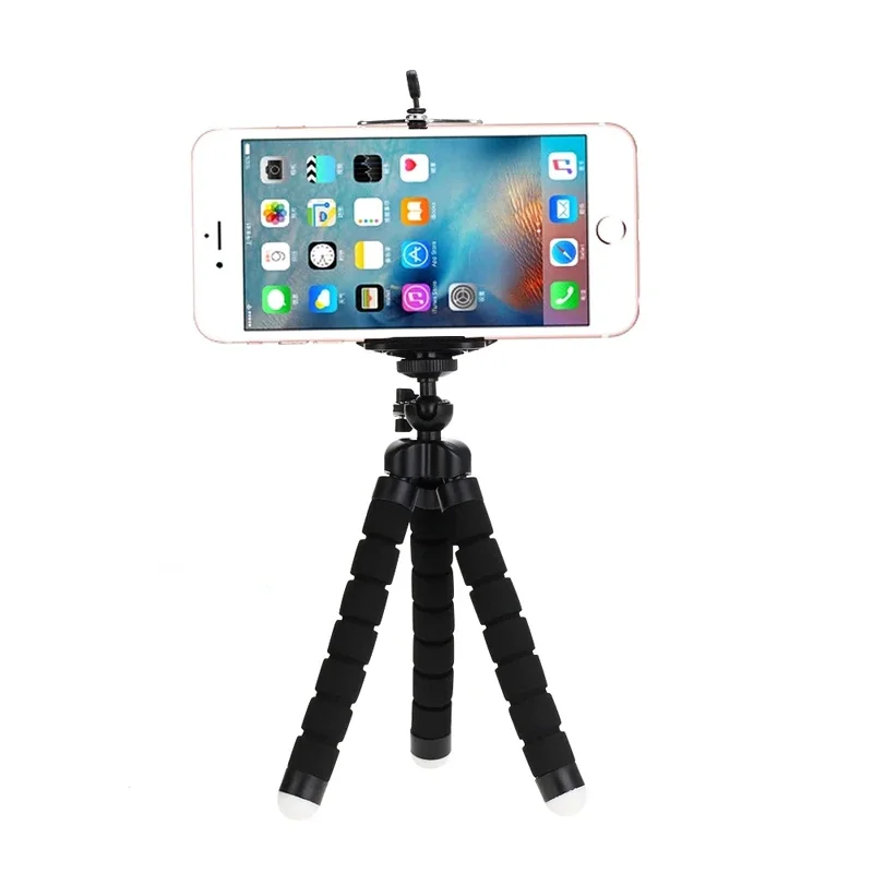 Bild von Mini Universal Smartphone Stativ mit Klemmhalter – Flexibles Einbeinstativ für Fotos, Videos und Live-Streaming