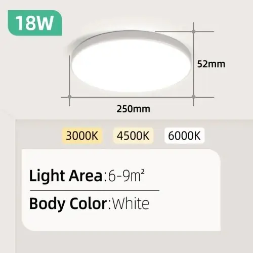 Blanc 18W 220V
