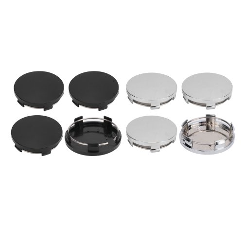 Afbeelding van 4x Universele Auto Hub Caps 60mm - Stijlvolle Wielcentrumkap voor Alle Voertuigen
