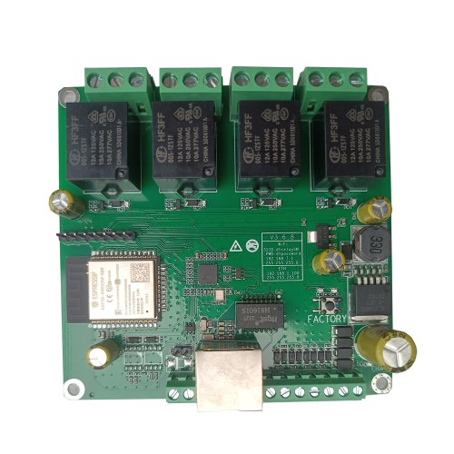 Zdjęcie Inteligentny Przełącznik WiFi z Ethernetem – 4-Kanałowy, ESP32, RS485
