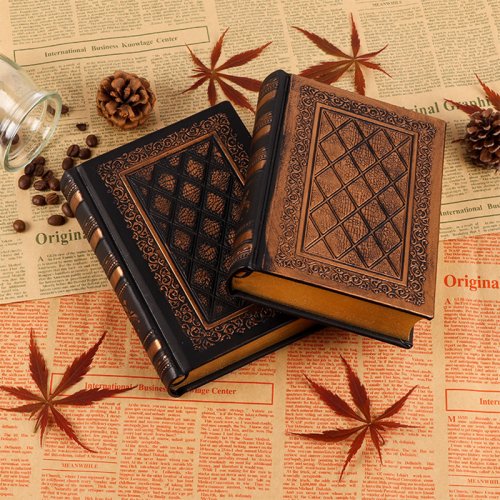 Image of Vintage Style Thick Hardcover Notebook with 176 Pages – Premium White Paper Journal for Students, Office Use, Weekly Planning, and Daily Diary Entries