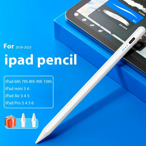 Image of Premium Palm Rejection Stylus Pen Compatible with Apple iPad Air M2, iPad Pro 13-inch, 12.9-inch, 11-inch, iPad 9th, 10th Gen, 7th, 8th, 9th, 10th Generation – Active Tip Digital Pencil for Creative Drawing and Note-Taking