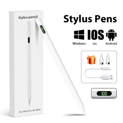Image of Universal Stylus Pen Compatible with Apple Pencil, iPad Pro, iPad Air, iPad Mini 2024, Huawei, Samsung, Xiaomi, Android Tablets & Smartphones – Precision Touchscreen Writing and Drawing Accessory