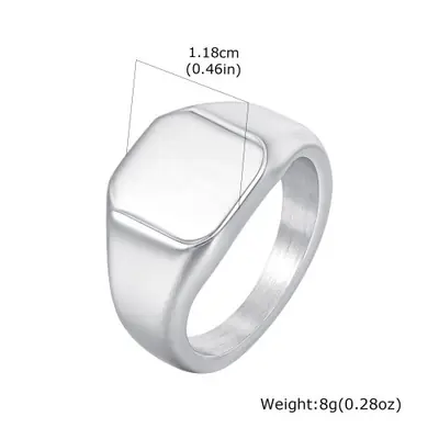 Image de Bague Pinky Acier Inoxydable - Style Minimaliste pour Hommes & Femmes