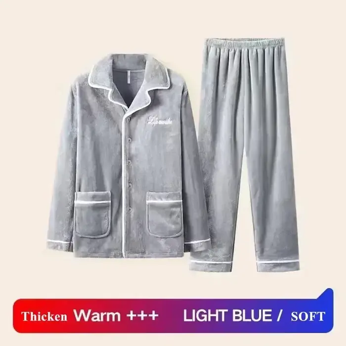 Image de Pyjama Homme Automne Hiver - Flanelle Chaude & Confortable