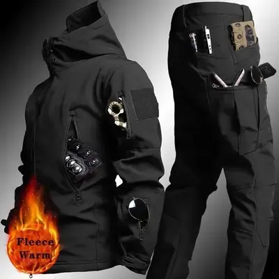 Ensemble Tactique Homme XXL - Polaire Imperméable & Résistant