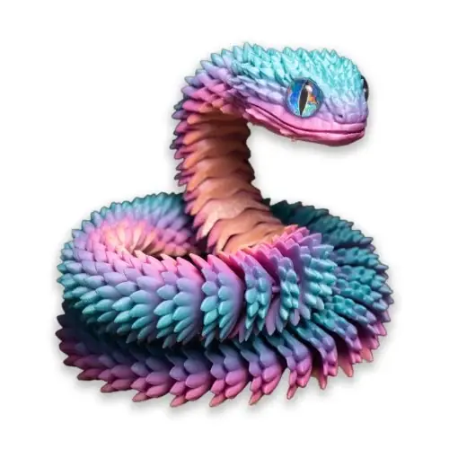 Image de Serpent 3D Réaliste - Jouet Anti-Stress Articulé