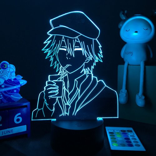 Immagine di Lampada LED 3D Anime Bungo Stray Dogs Luce notturna Ranpo Figura per la decorazione della camera da letto Luce notturna Regalo di compleanno Arredamento della camera