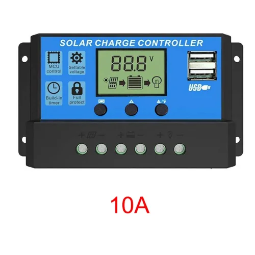 Bild von Solarladeregler 10 A bis 100 A LCD-Display Dual USB Auto Regulator zum Aufladen von Solarpanel-Batteriesystemen