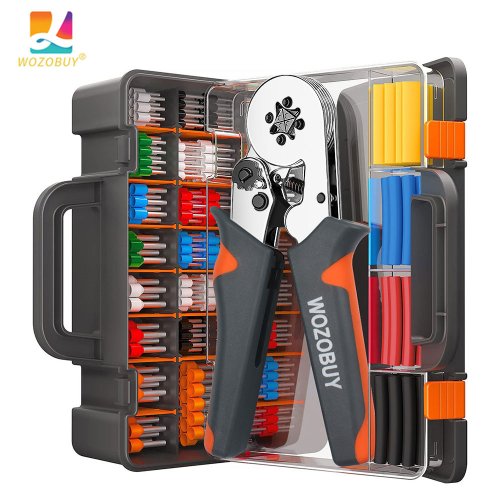 Imagen de Alicates Eléctricos Mini HSC8 para Prensado de Terminales con Mangas de Virola y Abrazaderas de Reparación de Cable (0.25 - 10mm²)