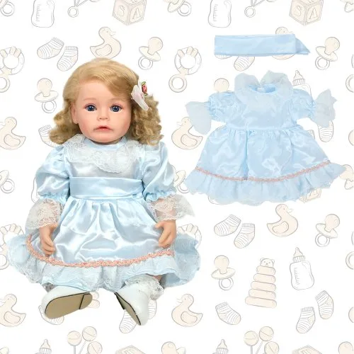 Blauw prinses jurk