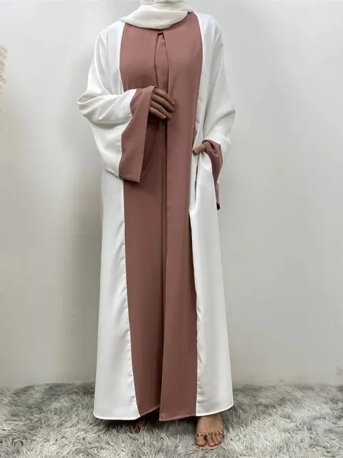 Blanc rose robe