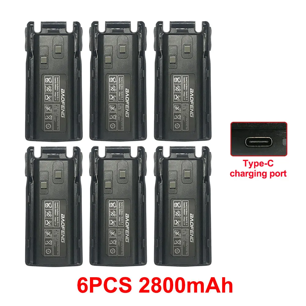 6Pcs-2800mAh batería