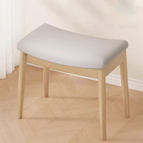 Immagine di Sgabello Moderno con Cuscino a Sella Imbottito – Ottomano Concavo per Ingresso, Camera da Letto, Soggiorno e Patio