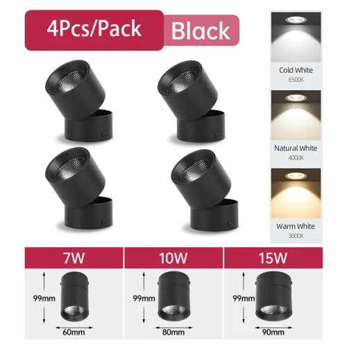 4PCS zwart dody