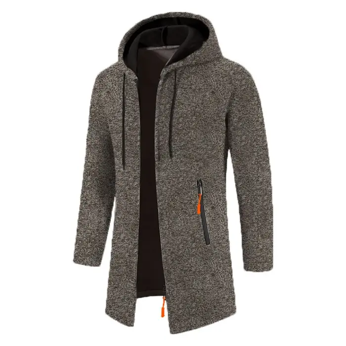 Image de Sweat à Capuche Homme Noir - Surdimensionné & Zippé
