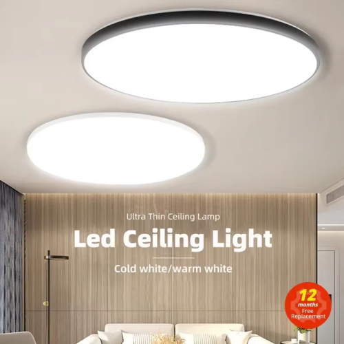 Image of Modern Ultra-Thin LED Ceiling Lamp – Sleek 220V Panel Light Fixture for Bedroom, Kitchen & Living Room