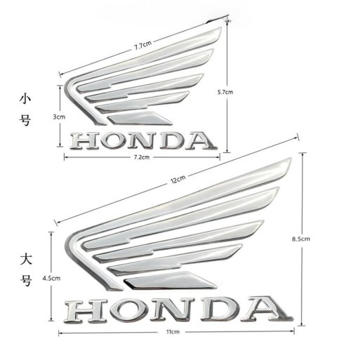 Zdjęcie Naklejka 3D z gumy miękkiej do motocykla Honda – osłona boczna zbiornika paliwa w stylu Flying Wing Dream, idealna dla CBR400R, CBR500R i CBR650R