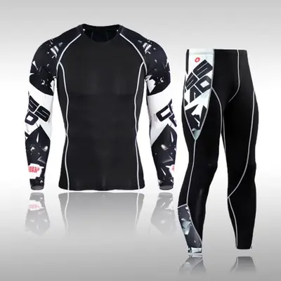 Image de Combinaison de Sport Homme Compression Séchage Rapide